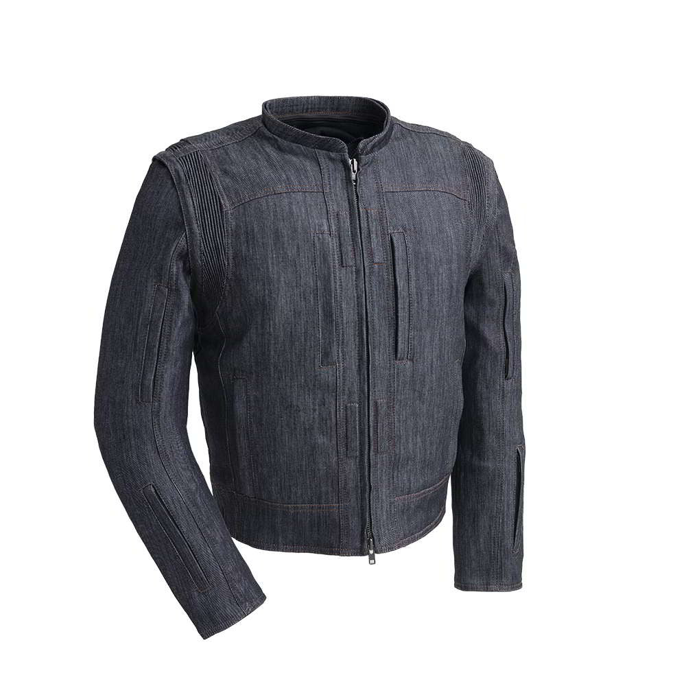 Mens denim hot sale motorcycle jacket